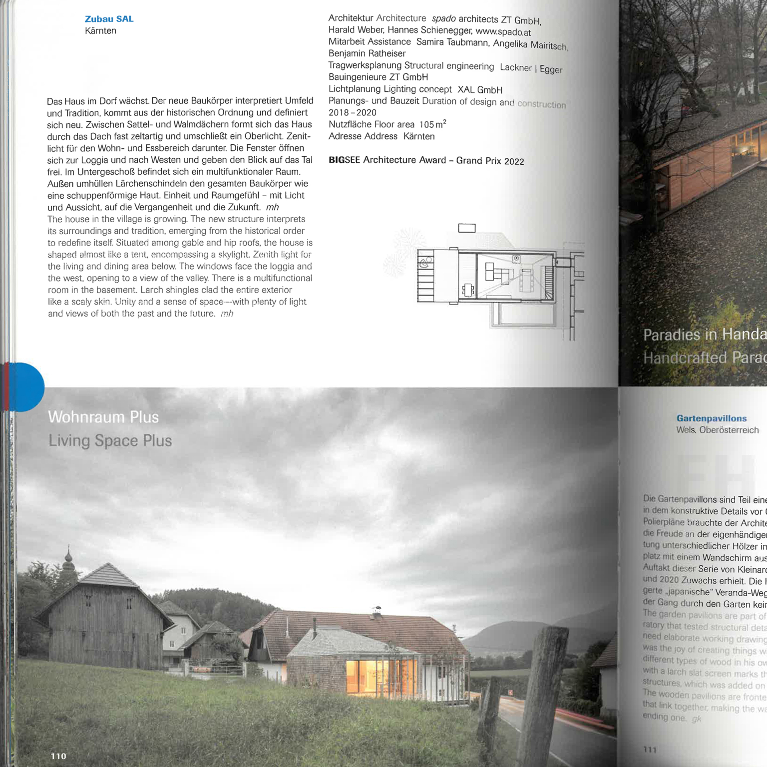 Zubau SAL in der Ausgabe Best of Austria 2022 und 2023, herausgegeben von Architekturzentrum Wien, Park Books Verlag